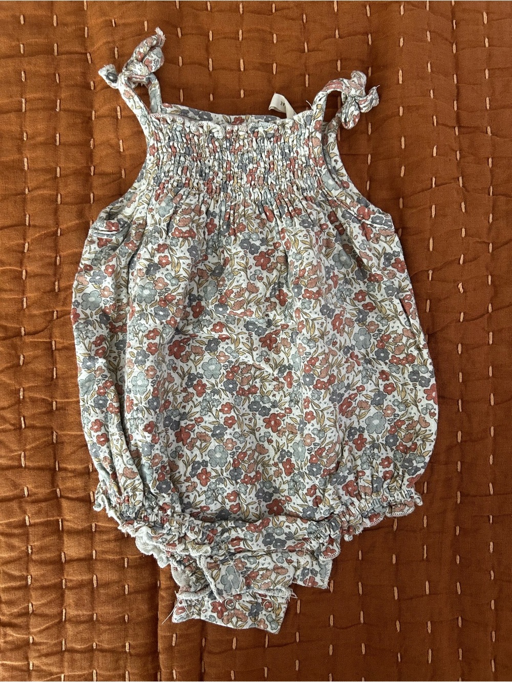 Quincy Mae Floral Bubble Romper